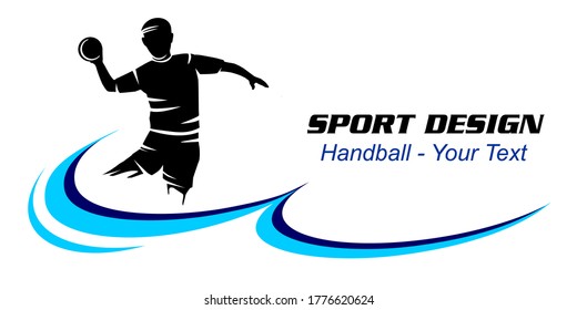 Handball sport graphic in vector quality.