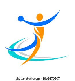 Handball sport graphic in vector quality.