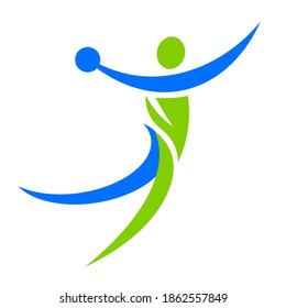 Handball sport graphic in vector quality.