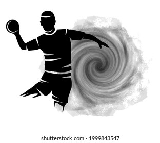 Handball sport graphic in vector quality.