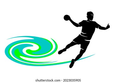 Handball sport graphic in vector quality.