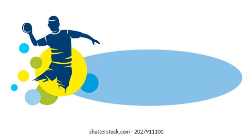 Handball sport graphic in vector quality.