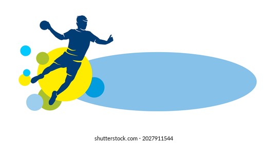 Handball sport graphic in vector quality.