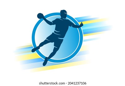 Handball sport graphic in vector quality.