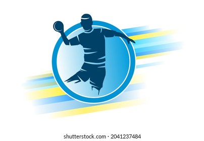 Handball sport graphic in vector quality.