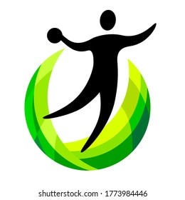 Handball sport logo in vector quality.