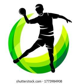 Handball sport logo in vector quality.