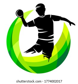 Handball sport logo in vector quality.