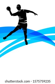 handball sport poster vector illustration