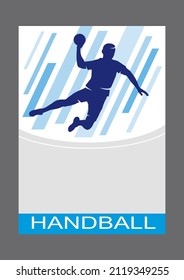 Handball sport poster in vector quality.