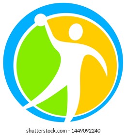 Handball sport vector logo illustration