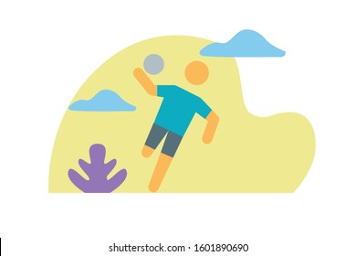 handball sports vector icon modern character with isolated white background