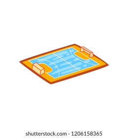 Handball stadium, sports ground vector Illustration on a white background