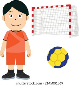 Handball is a team sport in which two teams of seven players each (six outcourt players and a goalkeeper) pass a ball using their hands with the aim of throwing it into the goal of the other team.