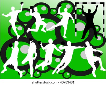 handball vector silhouettes