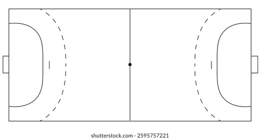 Handball white tactical board design