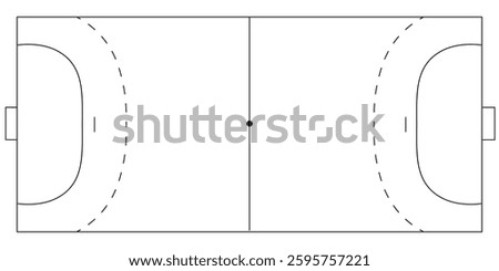Handball white tactical board design