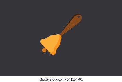 Handbell flat icon Vector.