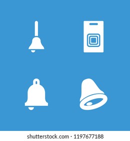 Handbell icon. collection of 4 handbell filled icons such as bell. editable handbell icons for web and mobile.