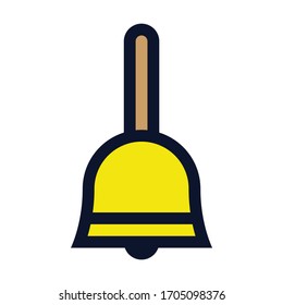 Handbell. Simple Vector Color Icon.