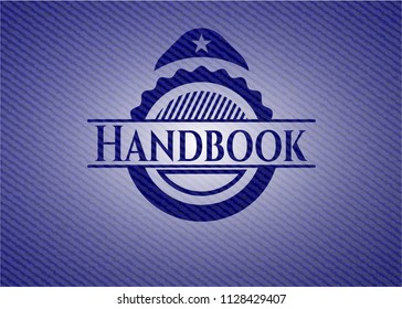 Handbook badge with denim background