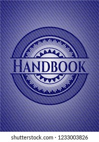 Handbook badge with jean texture