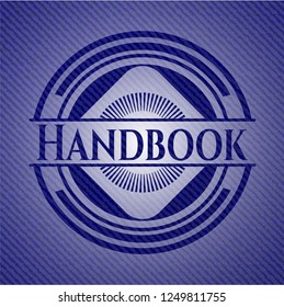 Handbook emblem with denim texture