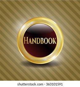 Handbook gold badge or emblem