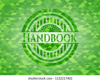 Handbook green mosaic emblem