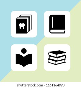 handbook icon. 4 handbook set with book vector icons for web and mobile app