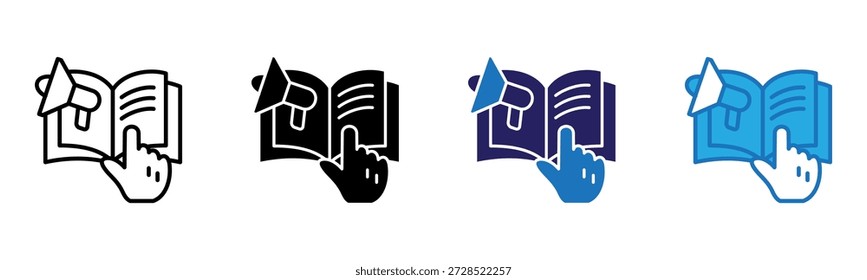 Icono de manual Multi Style Ilustración vectorial