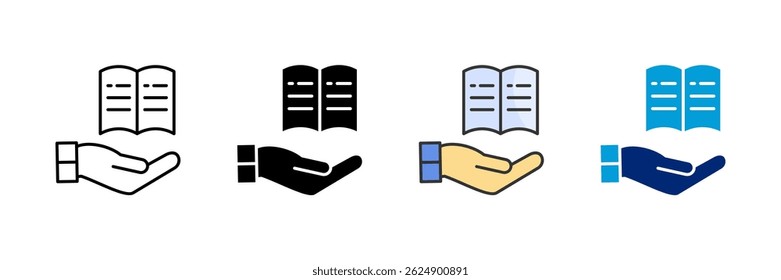 Conjunto de ícones do manual Coleção de estilos múltiplos