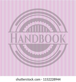 Handbook pink emblem