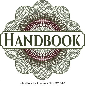 Handbook rubber grunge stamp