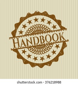 Handbook with rubber seal texture