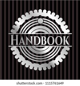 Handbook silver shiny badge