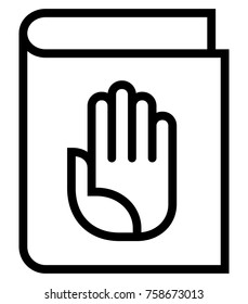 Handbook vector icon