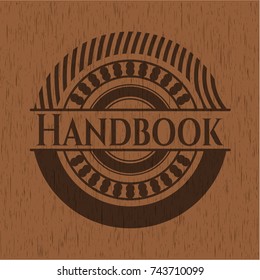 Handbook vintage wood emblem