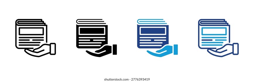 Handbook Web icon with multiple style collection