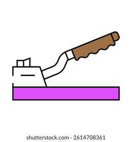 handbrake car line icon vector. handbrake car sign. isolated symbol illustration
