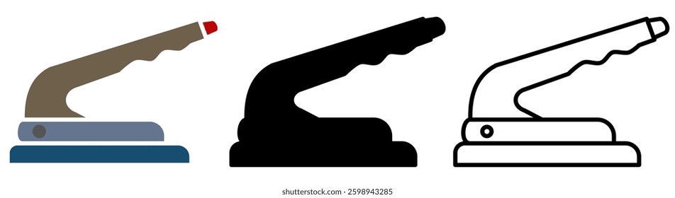 handbrake icon, simple flat style, illustration, logo sign symbol pictogram template, for ui or ux isolated on white for mobile app, editable