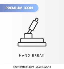 handbrake icon for your website design, logo, app, UI. Vector graphics illustration and editable stroke. handbrake icon outline design.