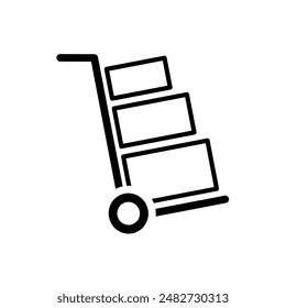 carrito con cajas - Vector icon	