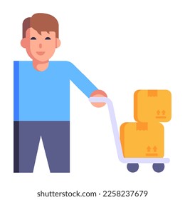 Carro de mano con entrega de carga
