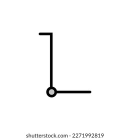 Handcart empty icon. Transportation of cargo. Vector illustration isolated on white background.