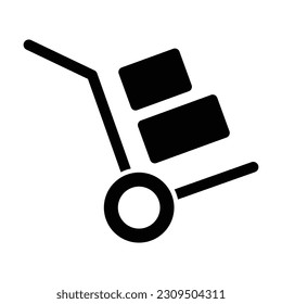 handcart icon, delivery vector, cargo illustration