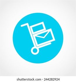 Handcart Icon Isolated on White Background