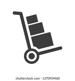 Handcart icon on white background. Vector illustration