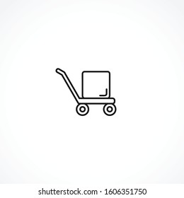 handcart icon on white background. handcart icon on white background. handcart icon on white background. 