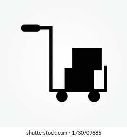 Handcart icon on white background. Vector illustration